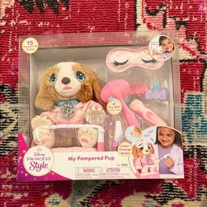 Disney Princess Style My Pampered Pup Plush Toy - Brown, Cream & Pink